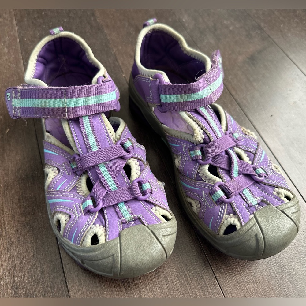 MERRELL Hydro Kids Purple and Gray Sandals
